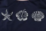 Print Contrast Color Sling Top Two Piece Shorts Set YWXS-K26L2168