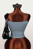 Stripe Print Contrast Color Tank Tops YWXS-K26L2309