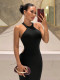 Solid Color Hollow Out Maxi Dress YWXS-K26L2134