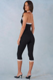 Lace Patchwork Backless Seventh Jumpsuit YWXS-K26L2255
