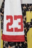 Leopard Print V Neck T Shirt YWXS-K26L2115