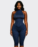 Polka Dots Print Sleeveless Romper YMEF-59111