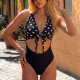 Polka Dot Print One Piece Swimsuit CASF-6836