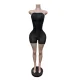 Wrap Chest Solid Color Romper MEM-88707
