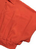Solid Color Lapel V Neck Two Piece Pants Set HNIF-MC038