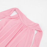 Solid Color Halterneck Ruched Romper MXBF-J26RP238