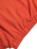 Solid Color Lapel V Neck Two Piece Pants Set HNIF-MC038