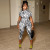 Print Short Sleeve Backless Tight Jumpsuit GDSF-D26JP191