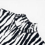 Print Short Sleeve Backless Tight Jumpsuit GDSF-D26JP191