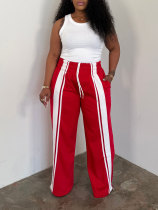 Contrast Color Stripe Drawstring Pants HNIF-MC037