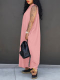 Sport Hooded Sleeveless Maxi Dress QYMF-61008