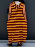 Sport Hooded Sleeveless Maxi Dress QYMF-61008