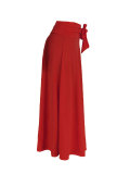 Solid Color Casual Long Skirt QYMF-5072