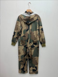 Camouflage Print Zipper Jumpsuit QMZF-18003