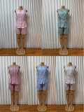 Sleeveless Sleeveless Two Piece Shorts Set GMYU-11413