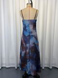 Sling Print Chiffon Maxi Dress GWDS-260307