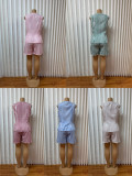 Sleeveless Sleeveless Two Piece Shorts Set GMYU-11413