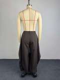 Solid Color Wide Leg Suit Pants GCNE-75227