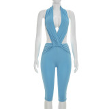 Deep V Neck Backless Fifth Jumpsuit GDSF-D26RP154