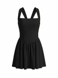 Solid Color Halterneck Backless Mini Dress HNIF-TY025