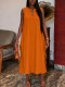 Solid Color V Neck Sleeveless Maxi Dress HNIF-TY039