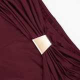 Single Shoulder Tops Micro Flare Pants Suit GSZM-D26ST215