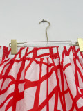 Plus Size Print Big Swing Half Body Skirt QMZF-2135
