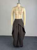 Solid Color Wide Leg Suit Pants GCNE-75227