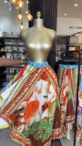 Print Irregular Loose Half Body Skirt GCNE-75310