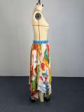 Print Irregular Loose Half Body Skirt GCNE-75310