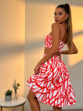 Plus Size Print Big Swing Half Body Skirt QMZF-2135