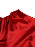Slash Shoulder Solid Color Mini Dress HNIF-TY030
