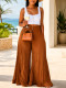 Solid Color Press Pleated Loose Pants HNIF-HN108