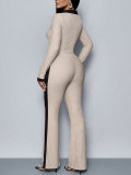 Contrast Color Long Sleeve Two Piece Pants Set HNIF-YY003