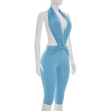 Deep V Neck Backless Fifth Jumpsuit GDSF-D26RP154