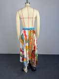 Print Irregular Loose Half Body Skirt GCNE-75310
