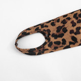Leopard Print Sling Bodysuit Two Piece Pants Set GDSF-D26ST185