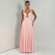 Halterneck Sleeveless Solid Color Maxi Dress GSZM-C26DS202