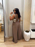 Casual Chiffon High-Waisted Loose Jumpsuit BMF-883