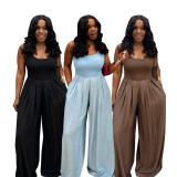 Casual Chiffon High-Waisted Loose Jumpsuit BMF-883