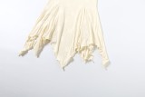 Solid Color Spaghetti Straps Fashtail Dress XEF-K6D07680A