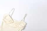 Solid Color Spaghetti Straps Fashtail Dress XEF-K6D07680A