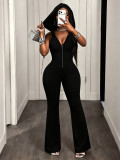 Backless Zipper Hooded Jumpsuit GHYX-JYP7069