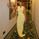 Sleeveless Ruched Irregular Long Dress GJYO-JD305578