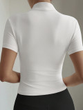 Short Sleeve Zipper T Shirts GSRX-828