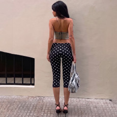 Polka Dot Print Seventh Pants LJSF-P6421566X
