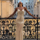 Mesh Patchwork Backless Sling Maxi Dress LJSF-D6521681X