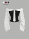 One Shoulder Long Sleeve Stripe Shirt GSRX-879