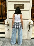 Plus Size Plaid Patchwork Embroidered Puppy Jeans GYLN-2956