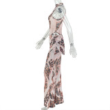 Sleeveless Print Two Piece Pants Set GJYO-JS919182